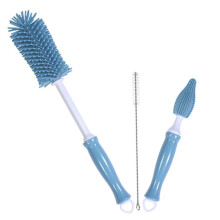 Baby Bottle Cleaning Brush with Detachable Silicone Head, 360 Rotating Pacifier Cleaner