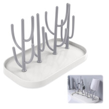 Baby Bottle Drying Rack with Removable Tray, Cactus Design Bottle Stand, 12Holder Large Capacity
