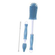 Baby Bottle Cleaning Brush Set with 360 Rotating Detachable Silicone Brush and Straw Cleaner