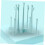 Baby Bottle Drying Rack with Detachable Foldable Stand for Sippy Cups, Compact Sky Blue Design 3
