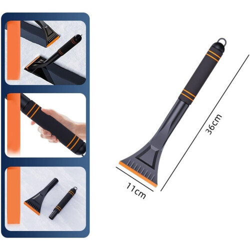 2 in 1 Extendable Car Snow Brush and Ice Scraper with Telescoping Handle for Windshield and Roof 2