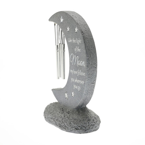 Celebrations Thoughts Of You Graveside Stone Moon Windchime 22cm 1