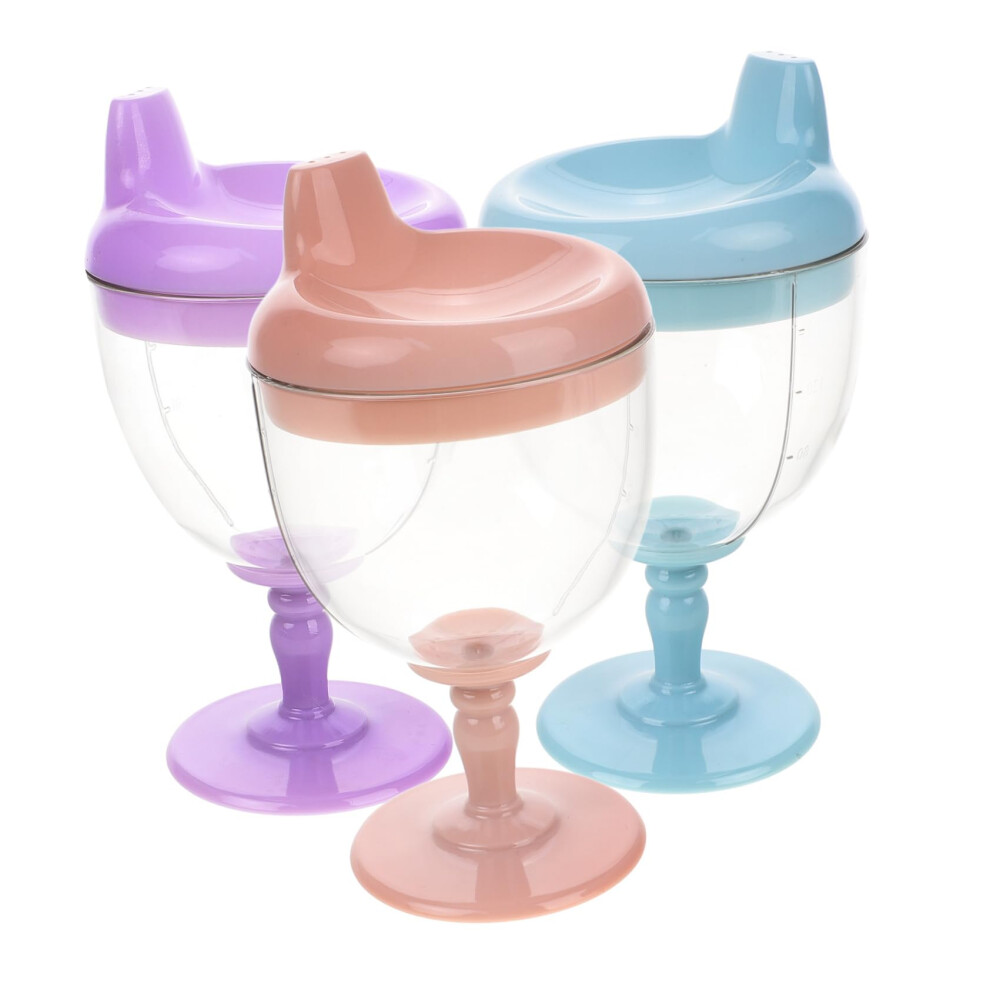 3pcs 180ml No Spill Sippy Cups for Toddlers, Shatterproof Juice and Milk Drinking Cup