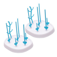 2pcs Detachable Baby Bottle Drying Rack with Scratch Holders for Newborn Kitchen Counter