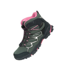 (4 UK, Dark Khaki) Mountain Warehouse Childrens/Kids Softshell Waterproof Walking Boots