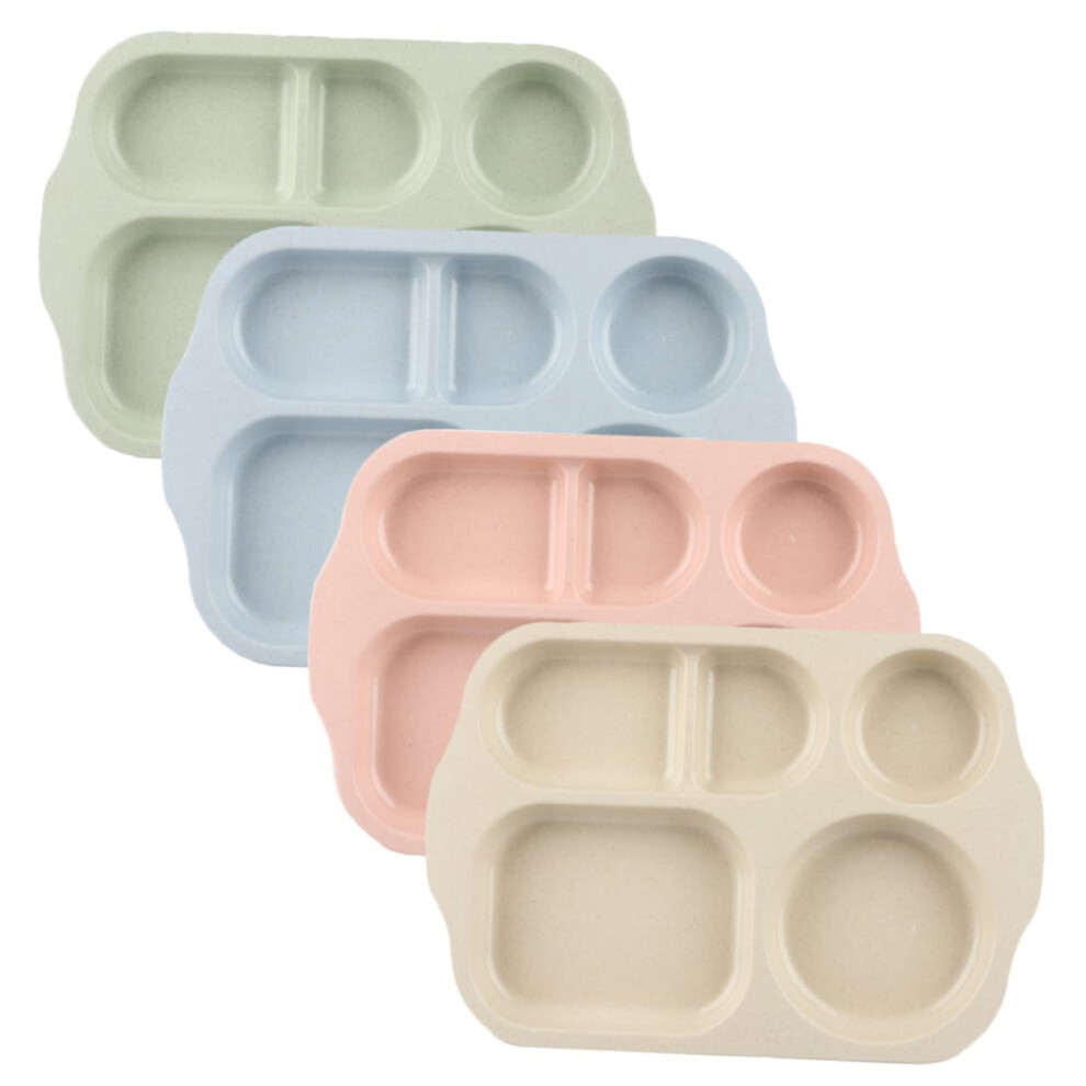 Microwave Safe Divided Plate Set for Kids and Toddlers, Unbreakable Dinner Plates Keep Food Separated
