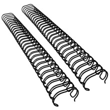 Binding Wires 3/8 Inch Black Double Loop 3:1 Pitch Nylon Coated Binds Up to 100 Sheets