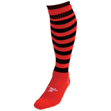(7 UK-12 UK, Red/Black) Precision Unisex Adult Pro Hooped Football Socks
