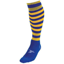 (7 UK-12 UK, Royal Blue/Gold) Precision Unisex Adult Pro Hooped Football Socks