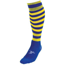 (7 UK-12 UK, Royal Blue/Yellow) Precision Unisex Adult Pro Hooped Football Socks