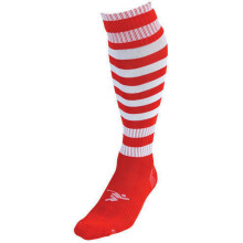 (7 UK-12 UK, Red/White) Precision Unisex Adult Pro Hooped Football Socks