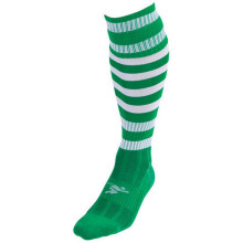 (7 UK-12 UK, Green/White) Precision Unisex Adult Pro Hooped Football Socks