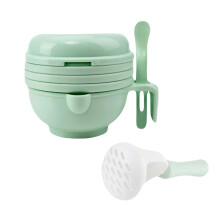 Baby Food Grinder Bowl Set with Easy Manual Operation for Infant Weaning and Travel Use