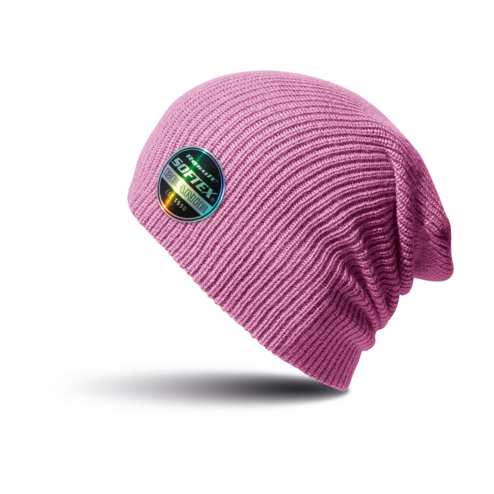 Result Men's Pink Winter Essentials Core Softex Beanie Hat In - Image 2