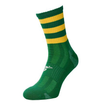 (8 UK Child-11 UK Child, Green/Gold) Precision Childrens/Kids Pro Hooped Gaelic Mid Socks
