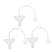 Silicone Weighted Straw Nipple for Wide Neck Baby Bottles, Soft AntiSpill Replacement, 3pcs