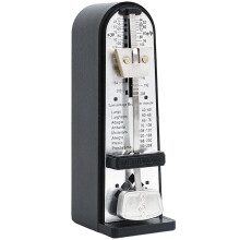 Mechanical Metronome for Piano Guitar Violin Drums, Black Metal, Wind Up 40208 BPM Accurate Timing