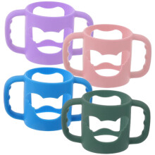 Baby Bottle Handle 4 Pack Soft Silicone NonSlip Grip for Toddlers, Ergonomic and Dishwasher Safe
