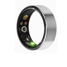 Smart Health Ring Fitness Tracker with Heart Rate Blood Oxygen Sleep Analysis Waterproof Silver 9