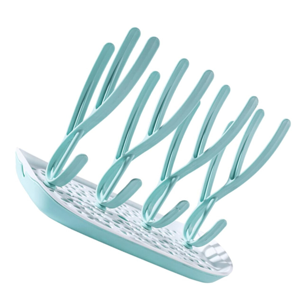 Baby Bottle Drying Rack with Detachable Draining Tray, SpaceSaving Stand for Nursery Countertops