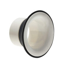 Bass Drum Port Protector with Mic Hole, ABS Rubber Enhancer for Stable Mic and Resonance Control, White