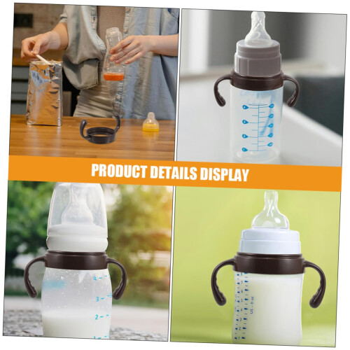 2pcs Wide Neck Baby Bottle Handle Replacement Ergonomic Grip for Easy Feeding 2