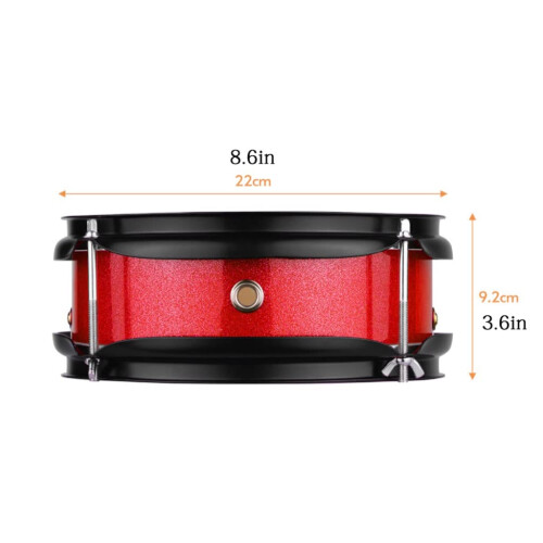 8 Inch Snare Drum Kit with Drumsticks, Strap and Key for Beginner Student Practice 1