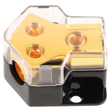 Car Audio Power Distribution Block with CorrosionResistant Cover for MultiAmplifier Support