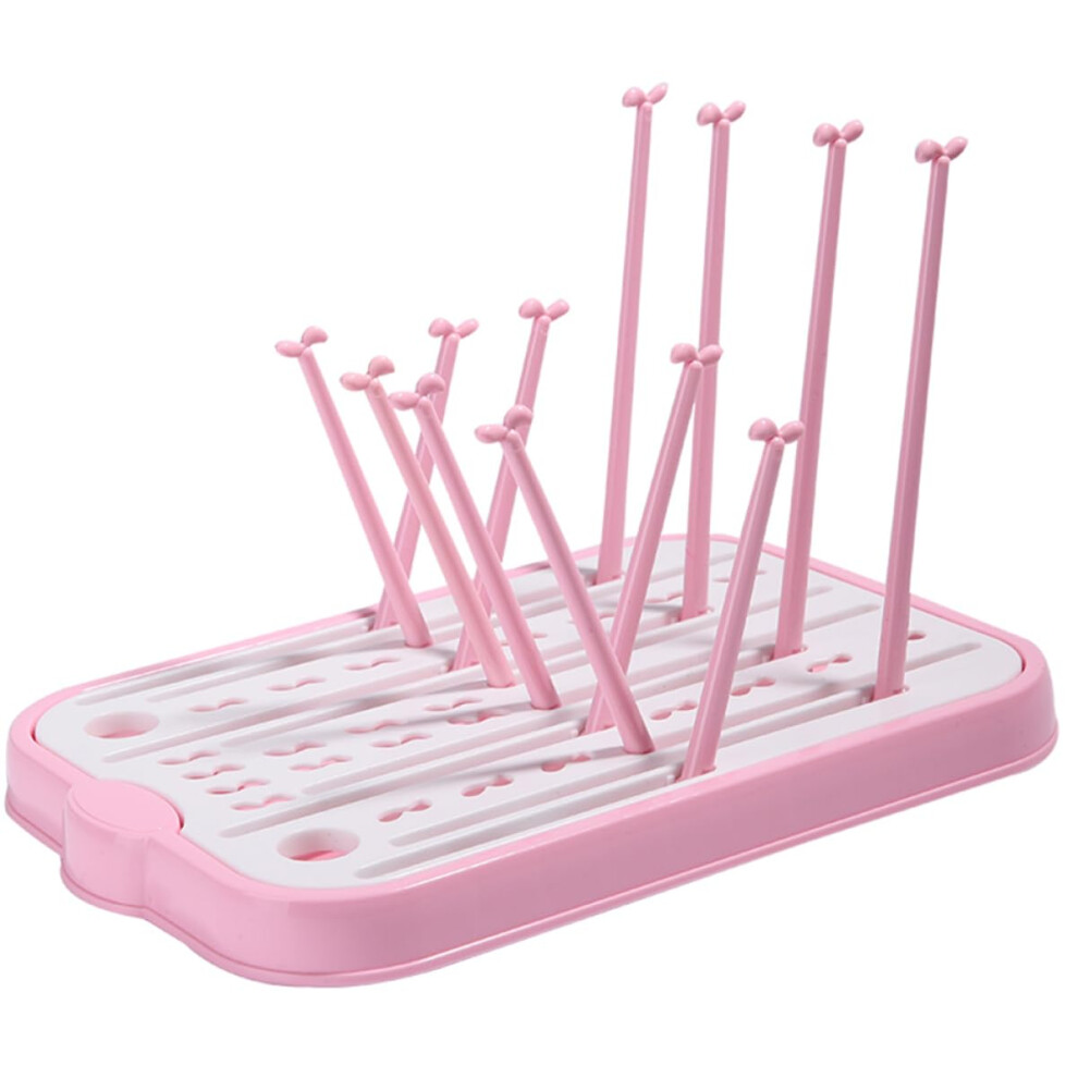 Baby Bottle Drying Rack with Removable Drip Tray, Foldable Stand for Bottles and Accessories