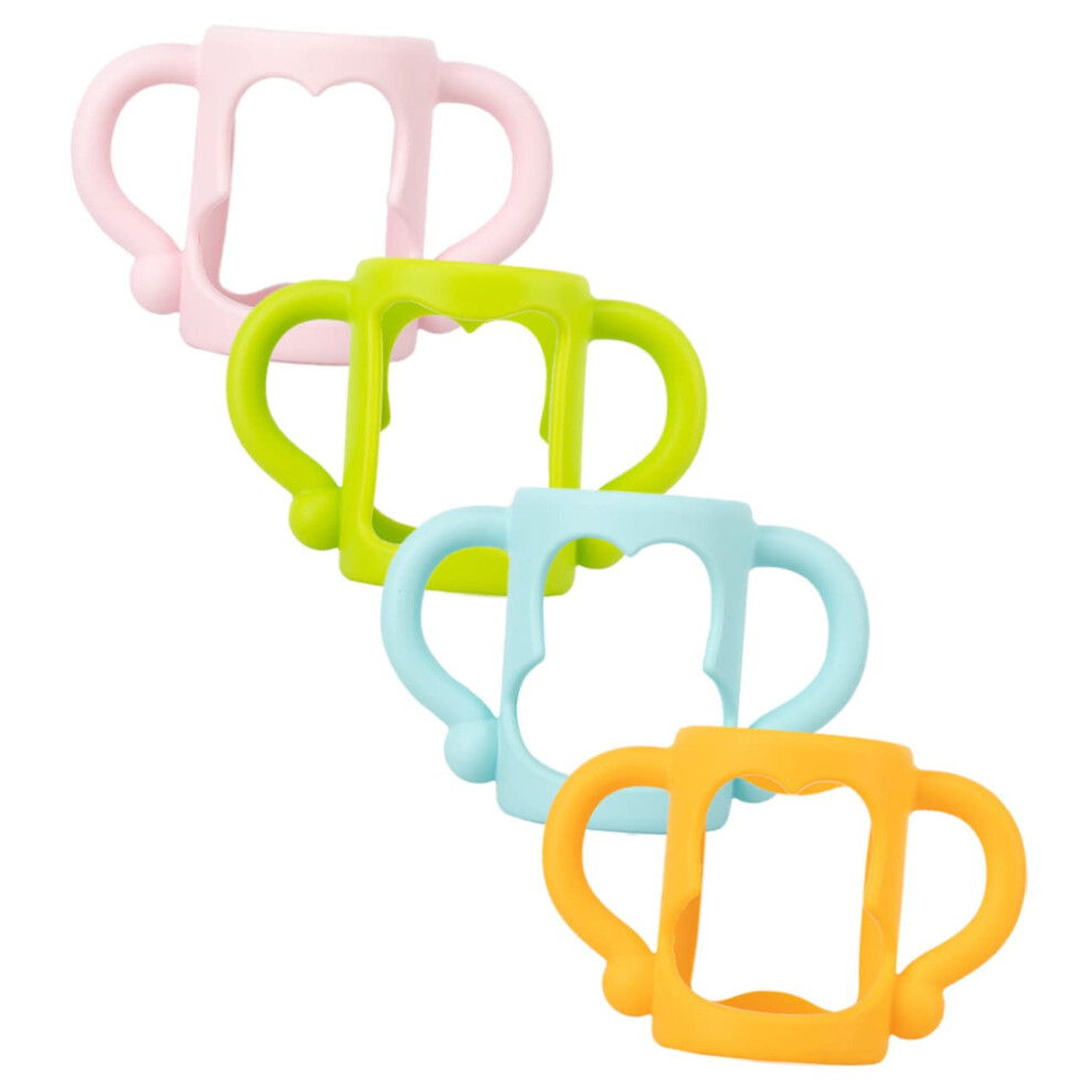 Silicone Bottle Handle Set with Ergonomic NonSlip Grip for Toddlers, Easy Clean Feeding Accessory
