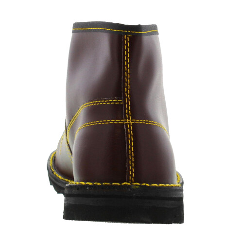 (10 UK, Wine) Grafters Mens Original Coated Leather Retro Monkey Boots 1
