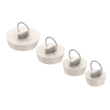 Universal Bathtub Drain Stopper Seal, 4 Pack Durable Rubber Sink and Tub Plug Fits Multiple Drains