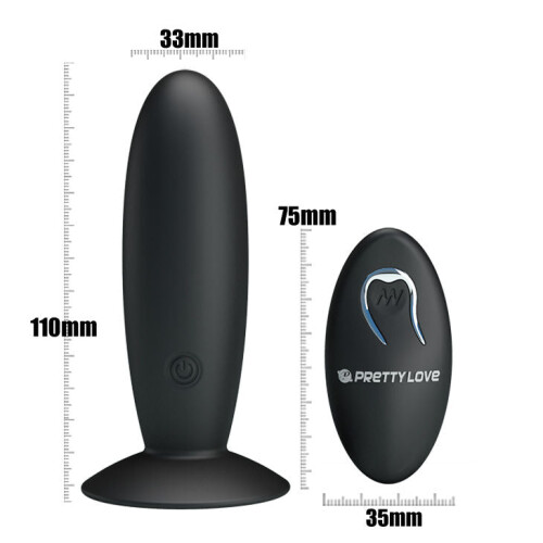 PRETTY LOVE - RECHARGEABLE ANAL PLUG WITH VIBRATION AND CONTROL 1