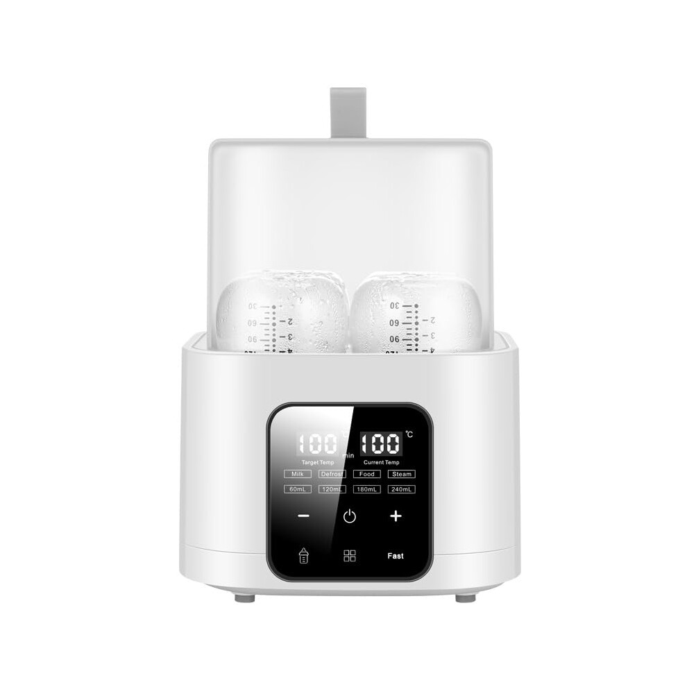 Large Capacity Baby Bottle Warmer for 4 Bottles with Smart App Control and Precise Temperature