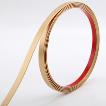 Trimold Gold Molding Trim Peel and Stick, Flexible Mirror Border Design, Wall Ceiling Floor Cabinet Tile Edge Moulding, 5m x 1cm