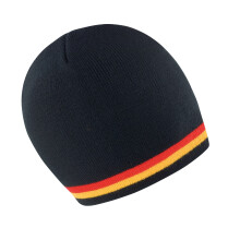 (One Size, Black / Red / Gold) Result Unisex Winter Essentials National Beanie Hat