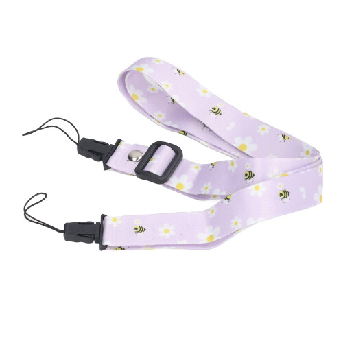 Camera Strap Belt 1.2m Purple Daisy Printed Pattern for Polaroid Mini 12 11 8 9 1