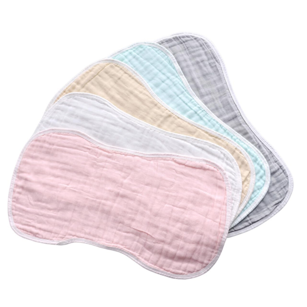 Baby Burp Cloths 5 Pack Soft Muslin Cotton  Absorption Towels for Newborns and Infants