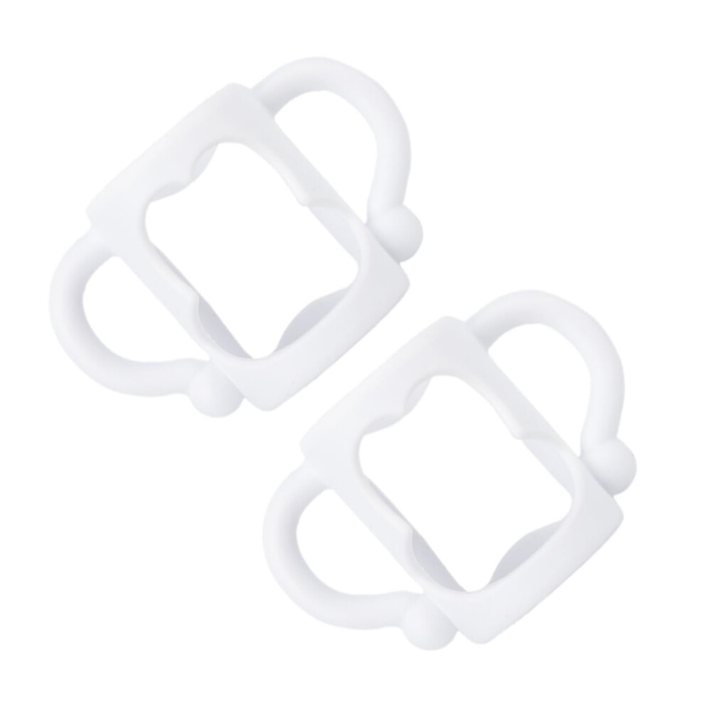 2pcs Silicone Baby Bottle Handles Ergonomic NonSlip Grip Fits Wide Mouth Feeding Bottles Easy Clean