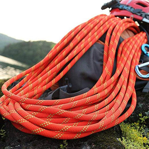 3/8 Inch Polyester Arborist Rope 150 ft  Strength Bull Rope for Tree Work Rigging Orange Blue 2
