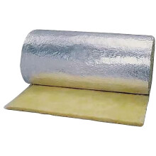 R8 HVAC Duct Insulation 2.2 Inch Thick Reflective Fiberglass Wrap with FRK Vapor Barrier 2x10 Ft
