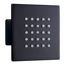 4 Inch Brass Shower Body Spray with Adjustable Wall Mounted Jet for Hydrotherapy and Muscle Relief Matte Black