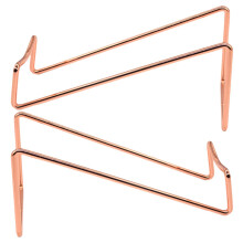 2pcs Modern Iron Wine Bottle Holder with Stable Base, Rose Gold Countertop Wine Rack for Kitchen Bar