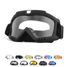Motorcycle Goggles UV400 AntiFog Windproof Dustproof OffRoad ATV Riding Glasses Black Gray