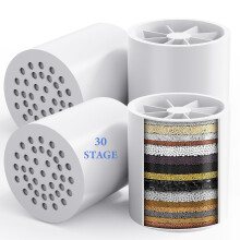 4 Pack 30 Stage Universal Shower Filter Replacement Cartridge for Hard Water and Chlorine Removal