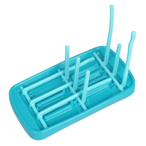 Baby Bottle Drying Rack with Detachable Drip Tray, Foldable Countertop Stand for Multiple Bottles