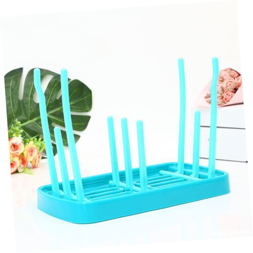 Baby Bottle Drying Rack with Detachable Drip Tray, Foldable Countertop Stand for Multiple Bottles 1
