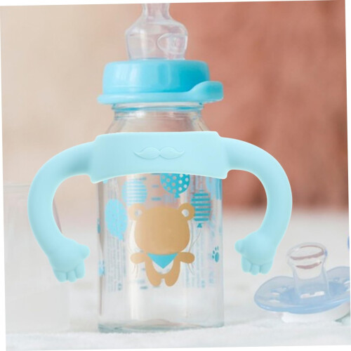 Silicone Bottle Handle for Baby Feeding, Ergonomic NonSlip Grip, Easy Install, 2pcs 2