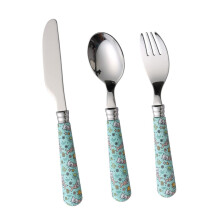 Kids Stainless Steel Cutlery Set with Cartoon Handles, Durable Fork Spoon Knife for School Lunch