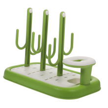 Baby Bottle Drying Rack with Upright Support and Easy Clean Detachable Drip Tray